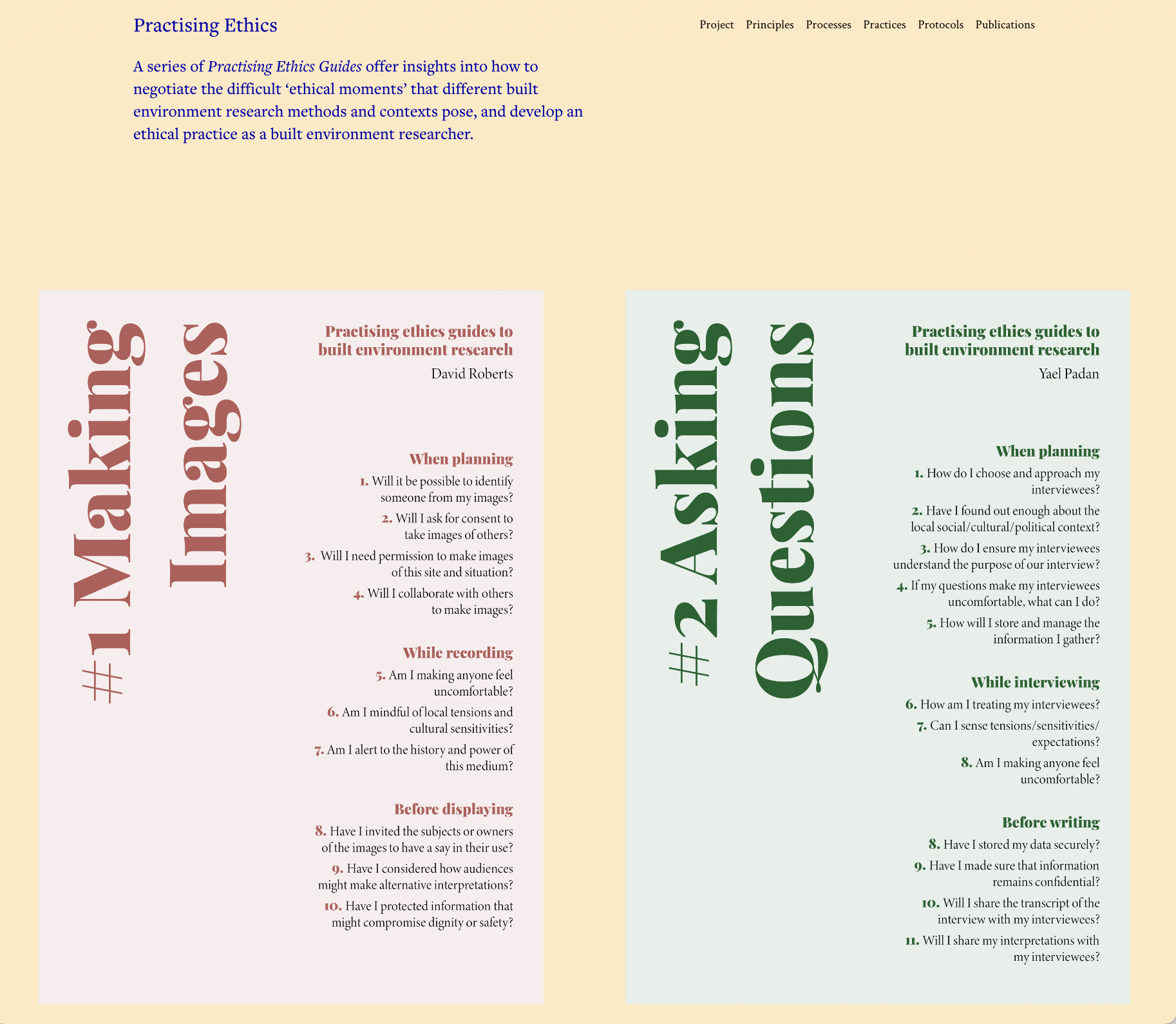 Jane Rendell Examples Practising ethics: guides for built environment research | Jane Rendell